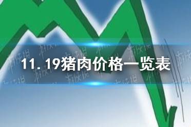 11月19日生猪价格是多少 11.19猪肉价格一览表